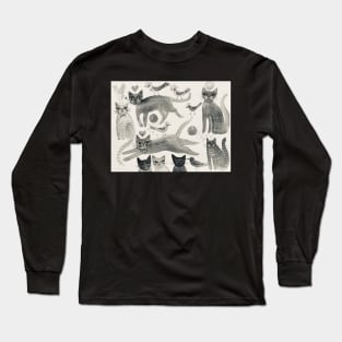 Birds and Cats Long Sleeve T-Shirt